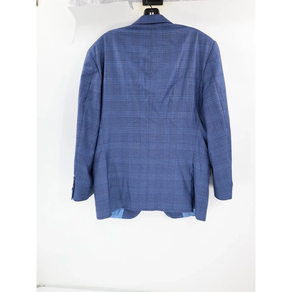 Peter Millar Sport Coat Mens 44S Windowpane plaid Wool Two Button notch lapel